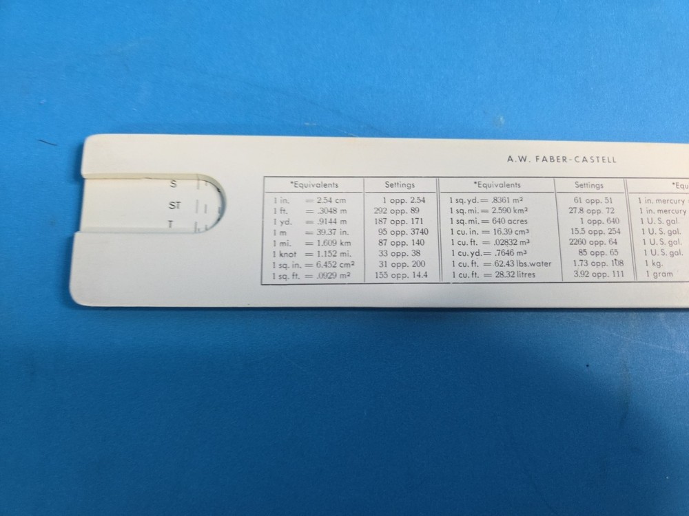 Faber-Castell 57/87 Duplex Slide Rule with Case & Instructions