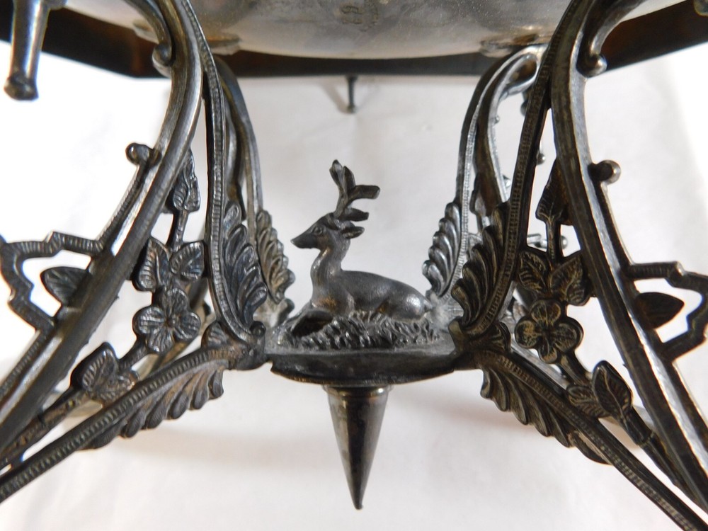 Antique Webster Mfg Co Ornate Bride's Basket Silver Plate