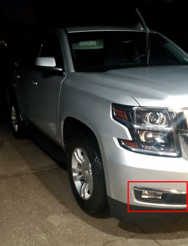 For 2015-2020 Chevy Suburban/Tahoe Fog Lights Lamps w/Chrome Trim+Switch+Bulbs