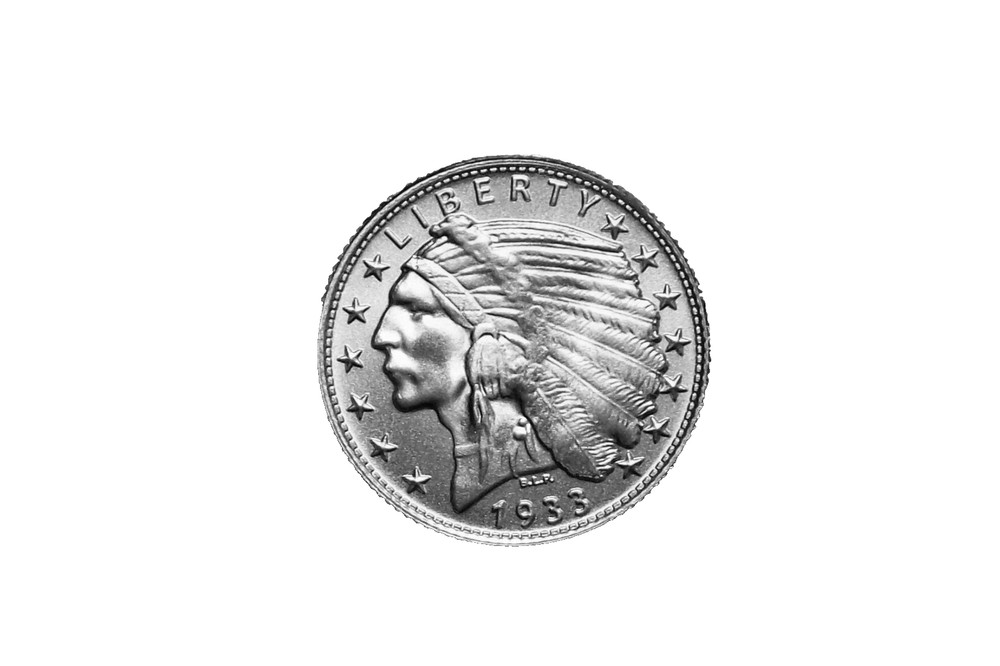 D. Carr - 1933 Native Head Half Eagle - Normal (not sunken) Relief - 999 Silver