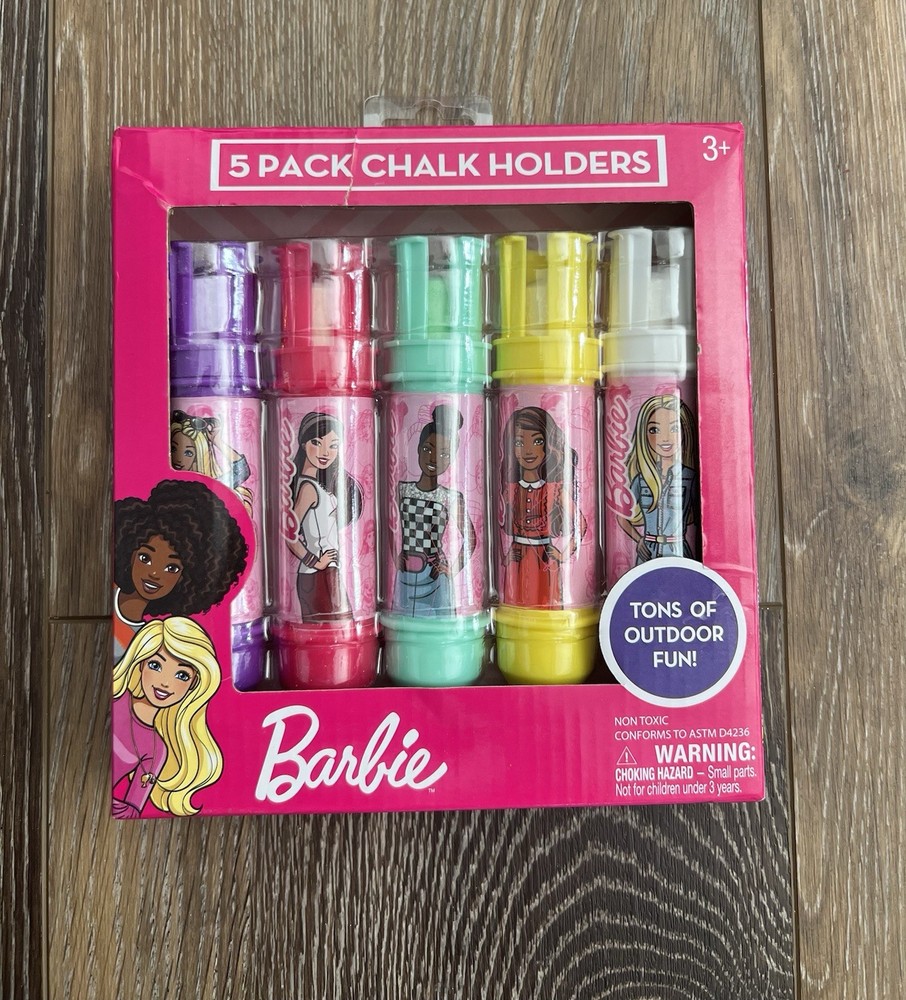 Barbie 5 Piece Chalk Holders Set-New