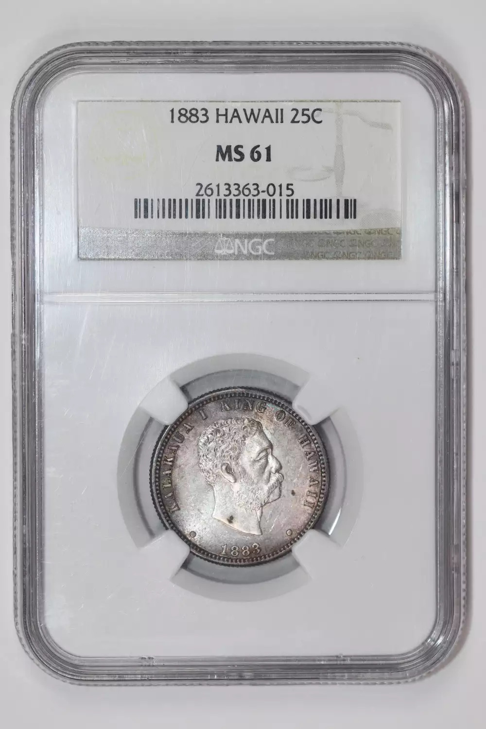 1883 HAWAII QUARTER NGC MS61