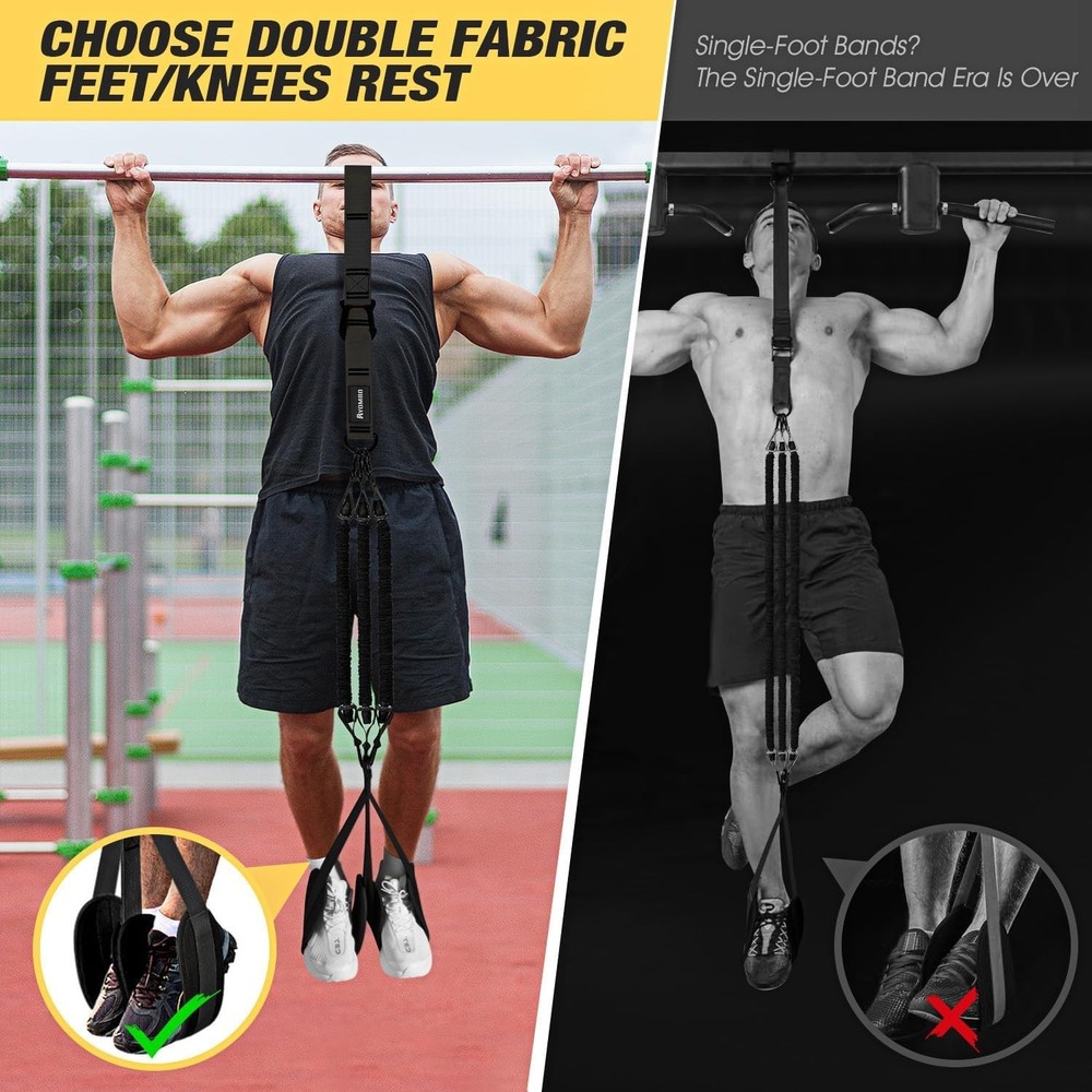 Durable Resistance Bands for Pull Up & Body Strength Training - 300 lbs Support