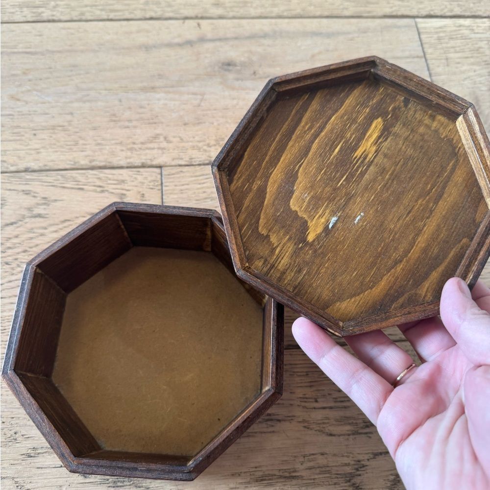 Hand Painted Wood Trinket Box