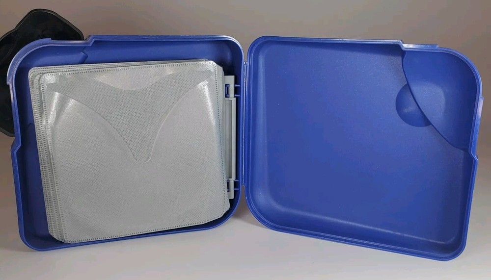 Tuperware CD/DVD Case Keeper Vintage Blue