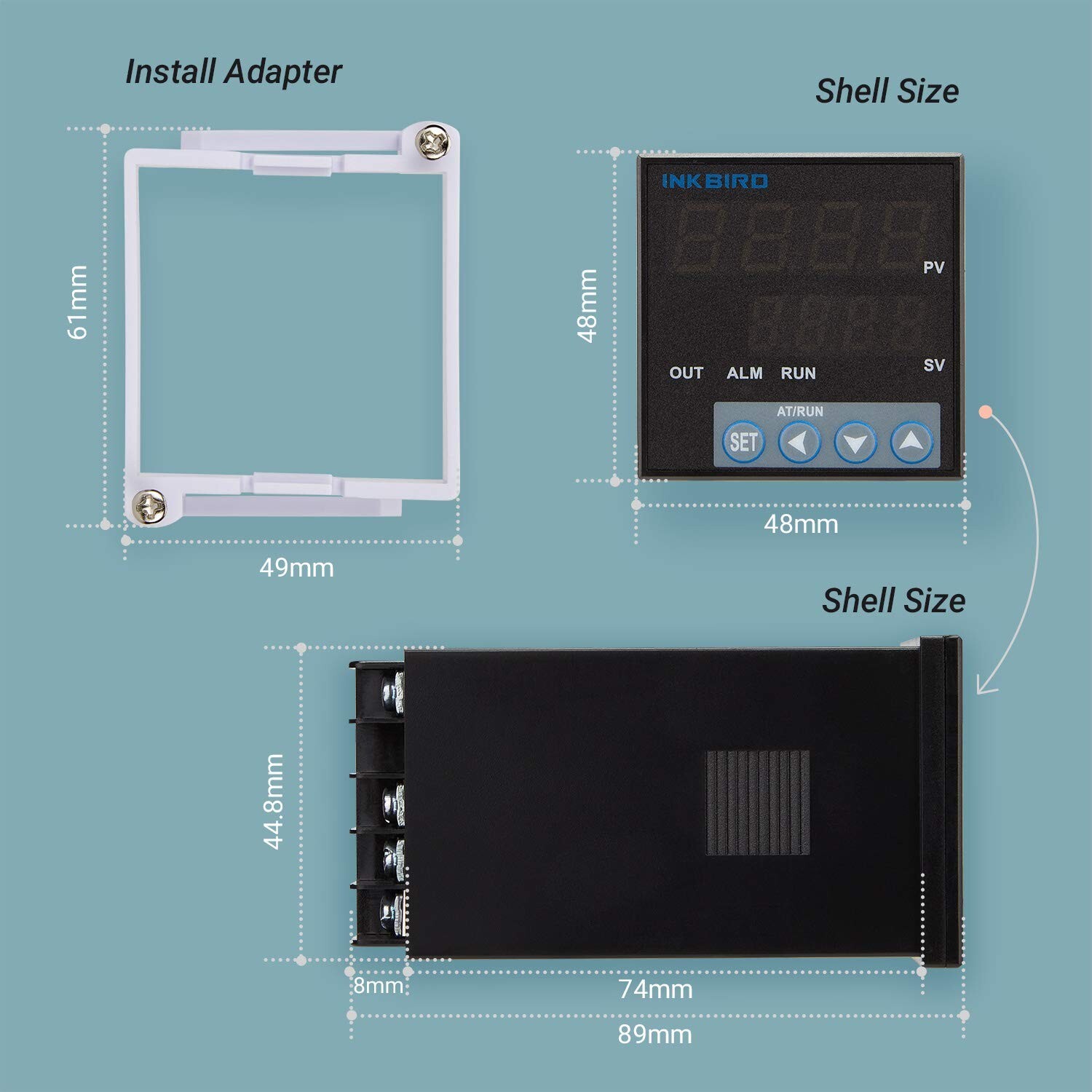 Inkbird PID Temperature Controller Kit K Type Thermocouple 106VH 40A State Relay