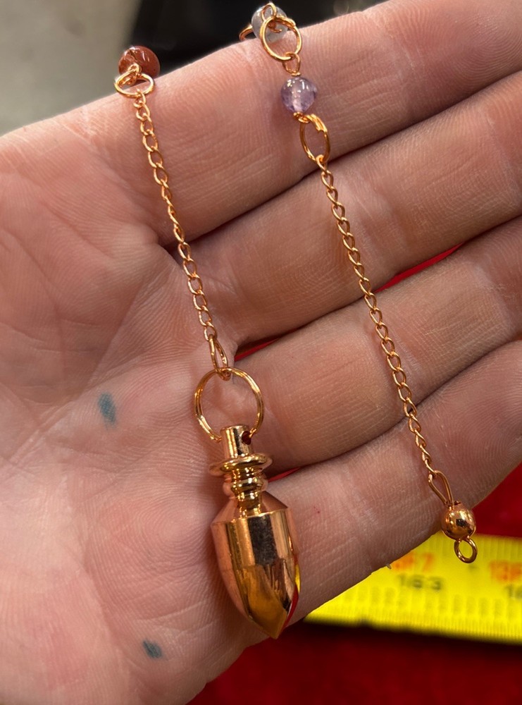 Copper pendulum with Chakra Chain