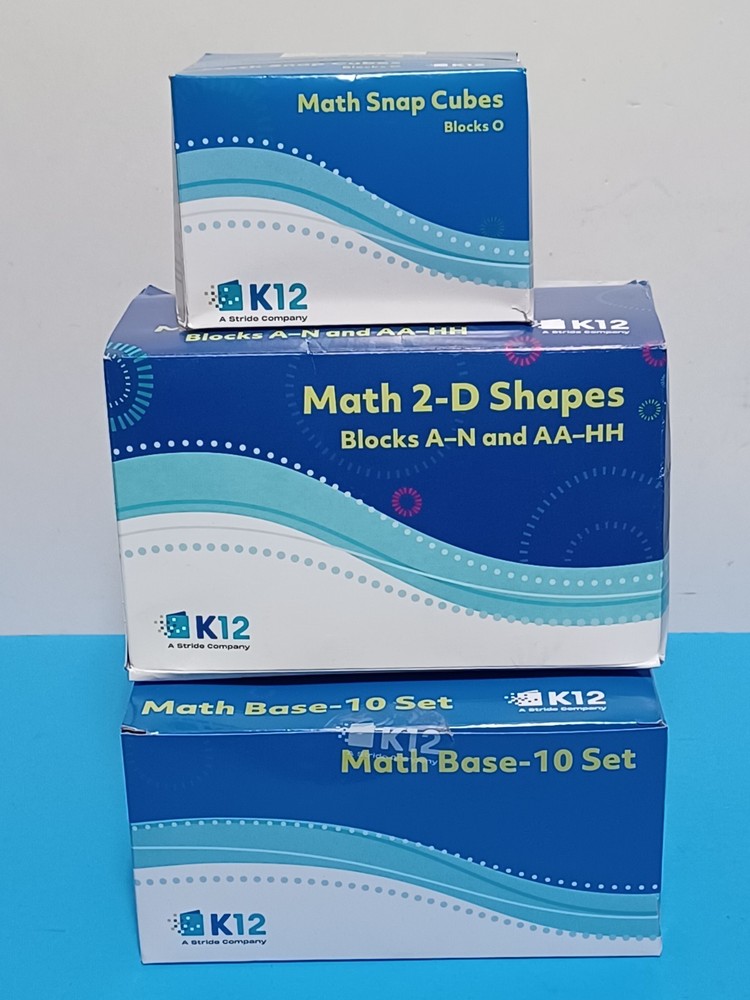 NEW▪︎Math Base- 10 Set, Math 2-D Shapes + Math Snap Cubes - Homeschool Full set