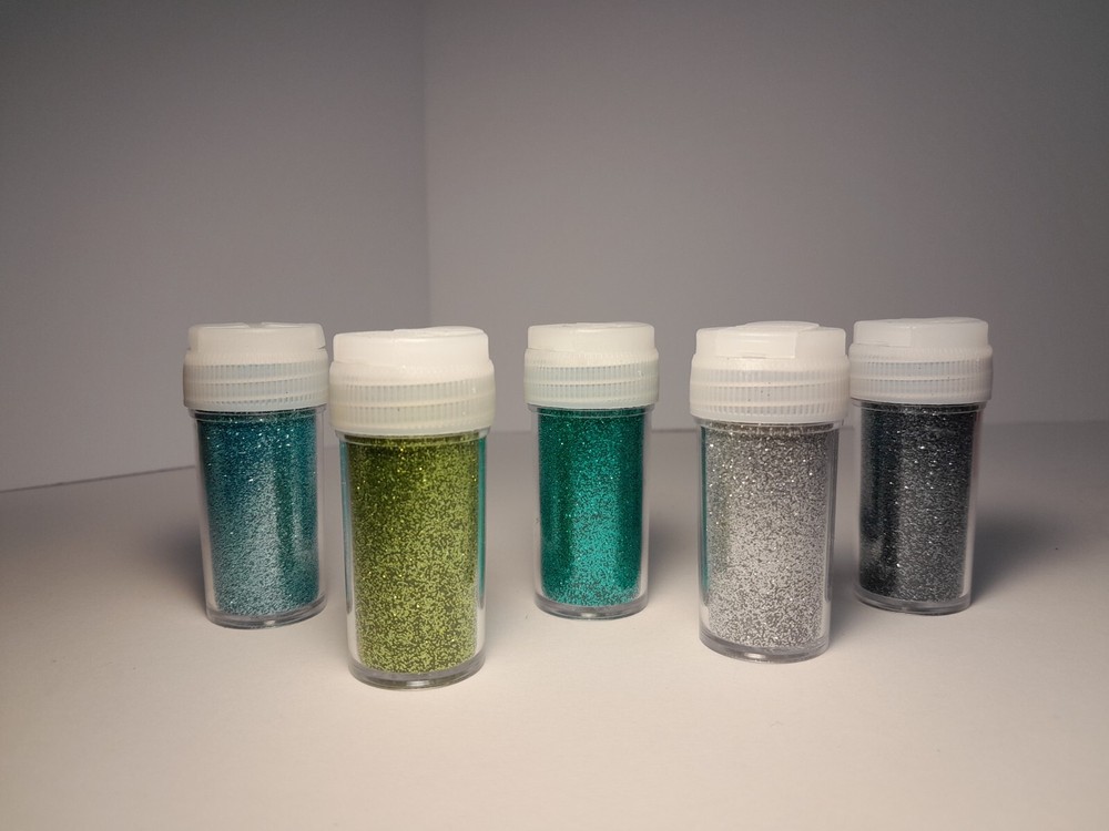 Glitter Shakers, 18-Pack, Assorted Glitter, Fine Glitter