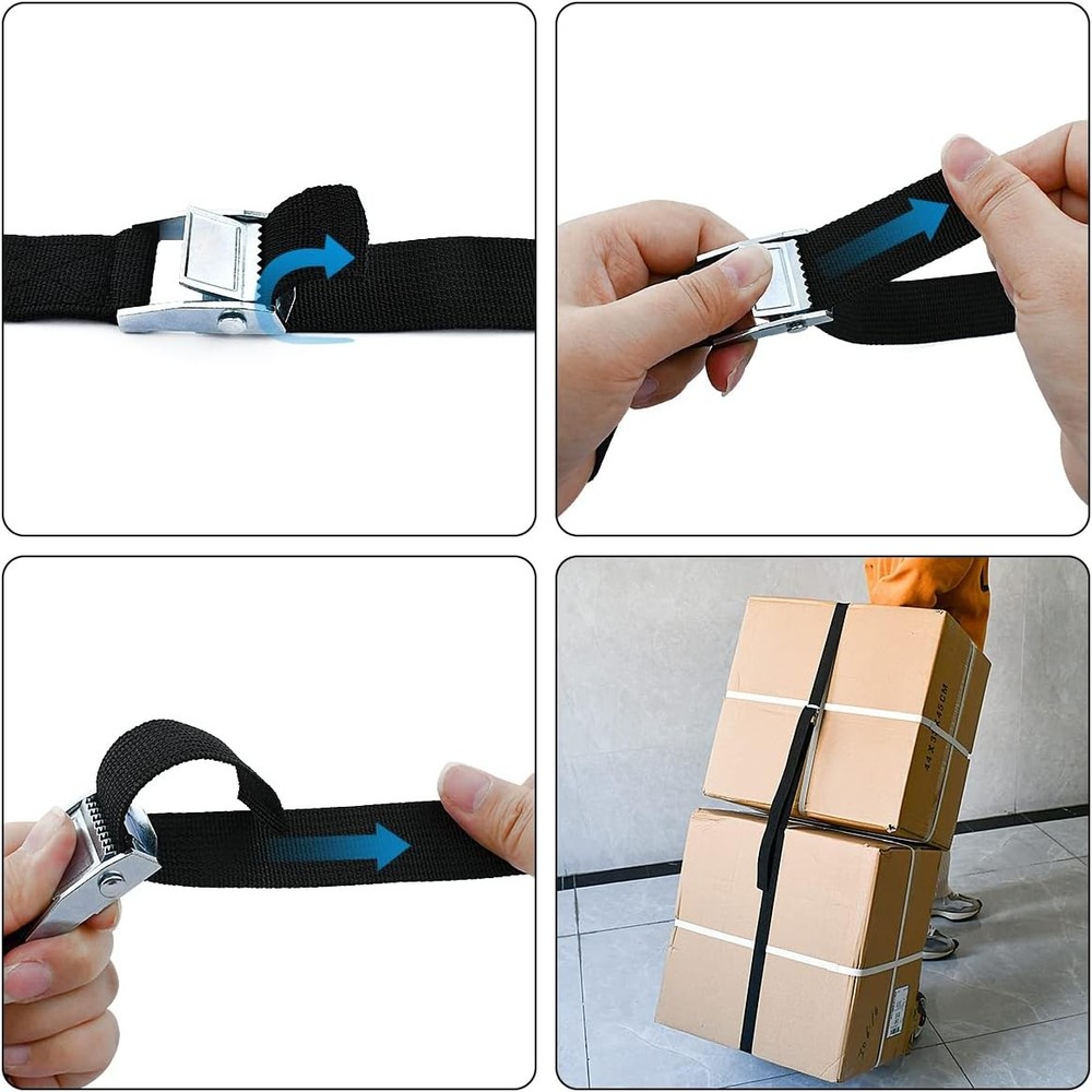 2 PCS 1x9. 8ft Adjustable Tie Down Straps 600 lb