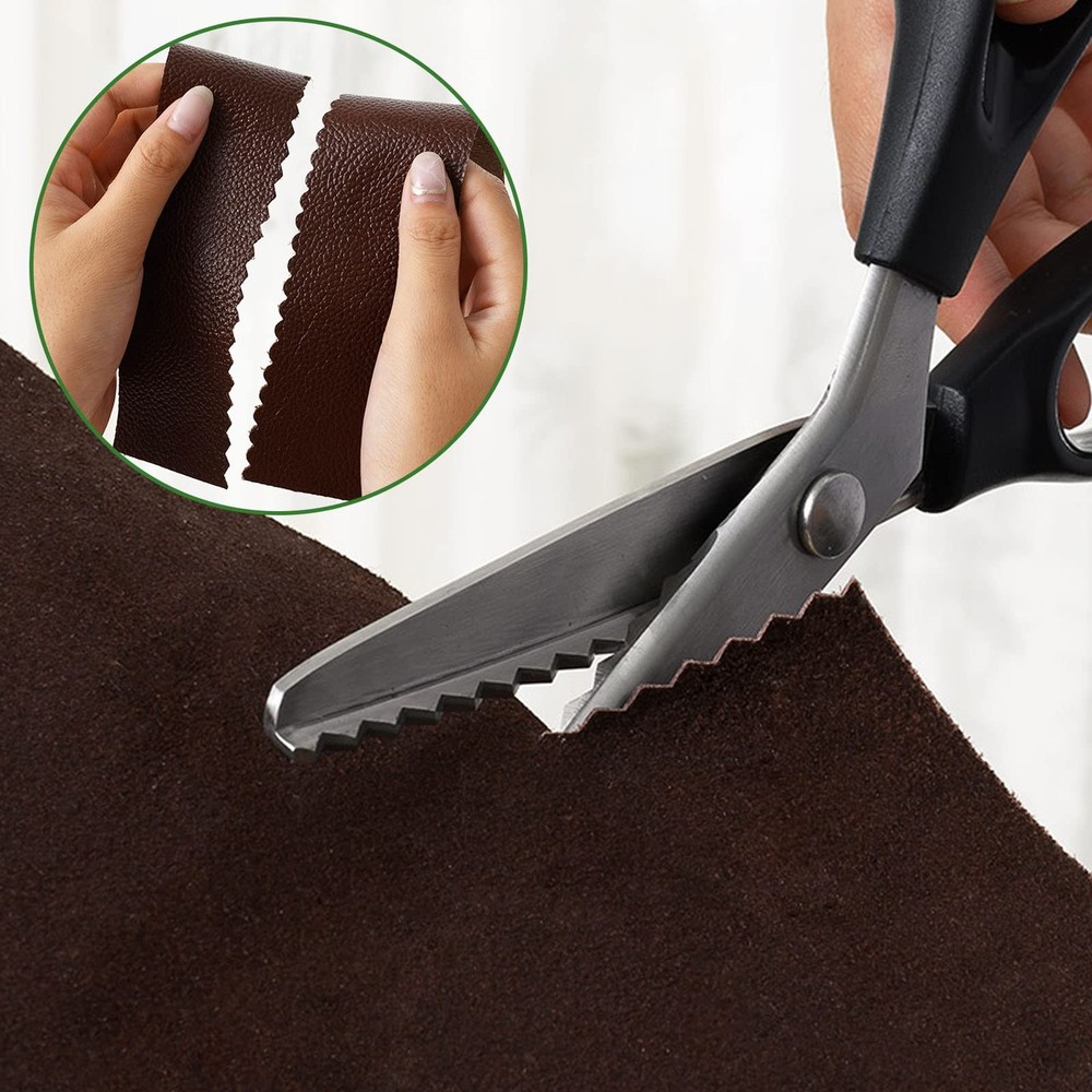 2 Models Pinking Shears for Crafting and Paper Cutting, Zig Zag Scissors for ...