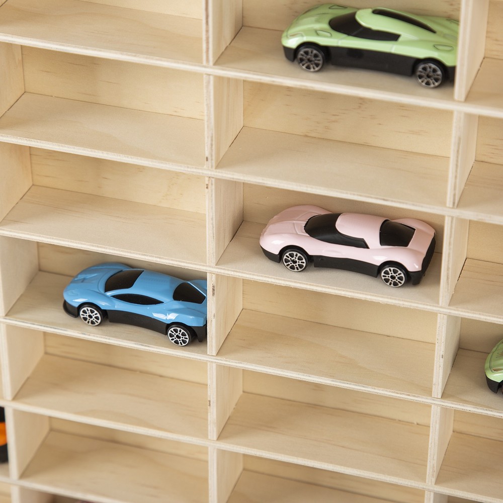 80Grid Model Car Diecast Display Case Storage Rack Wall Mount Rack 1:64 Scale