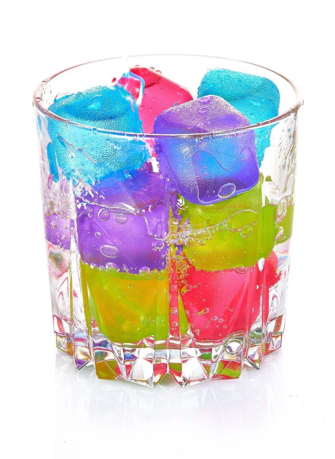 54 Piece Plastic Reusable Ice Cubes Coolers Refreeze Pool Party BPA FREE