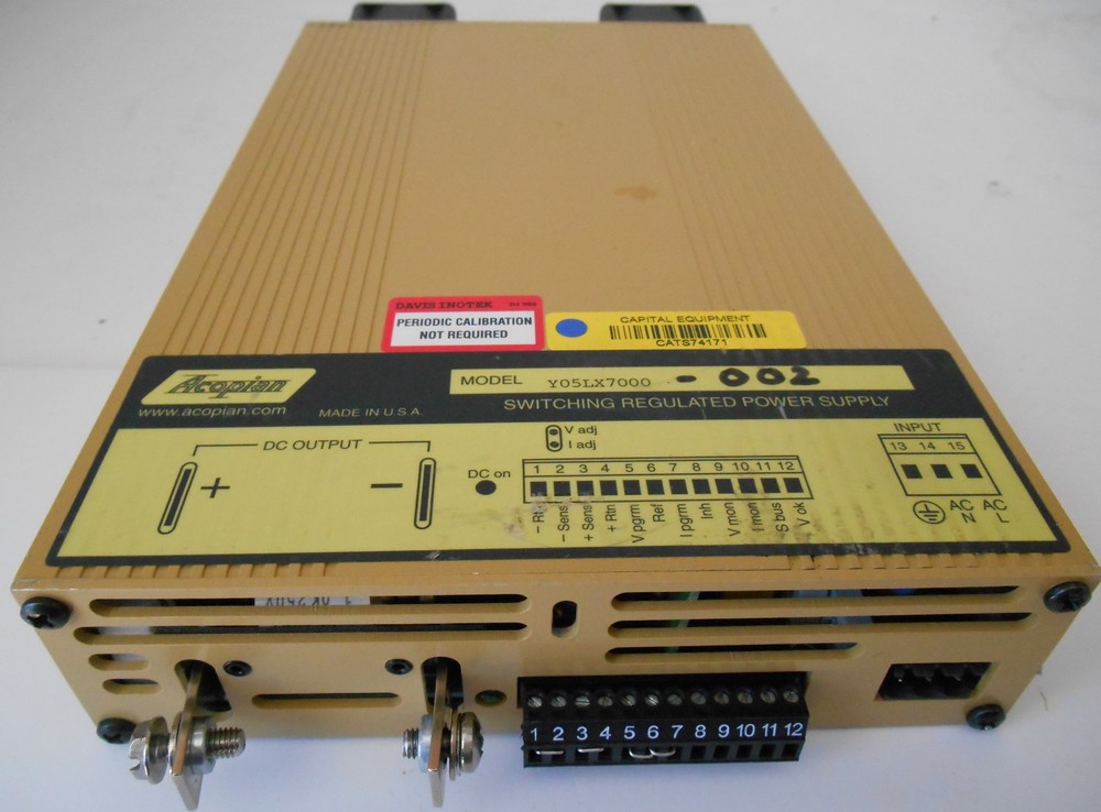 ACOPIAN Y05LX7000 REGULATED POWER SUPPLY