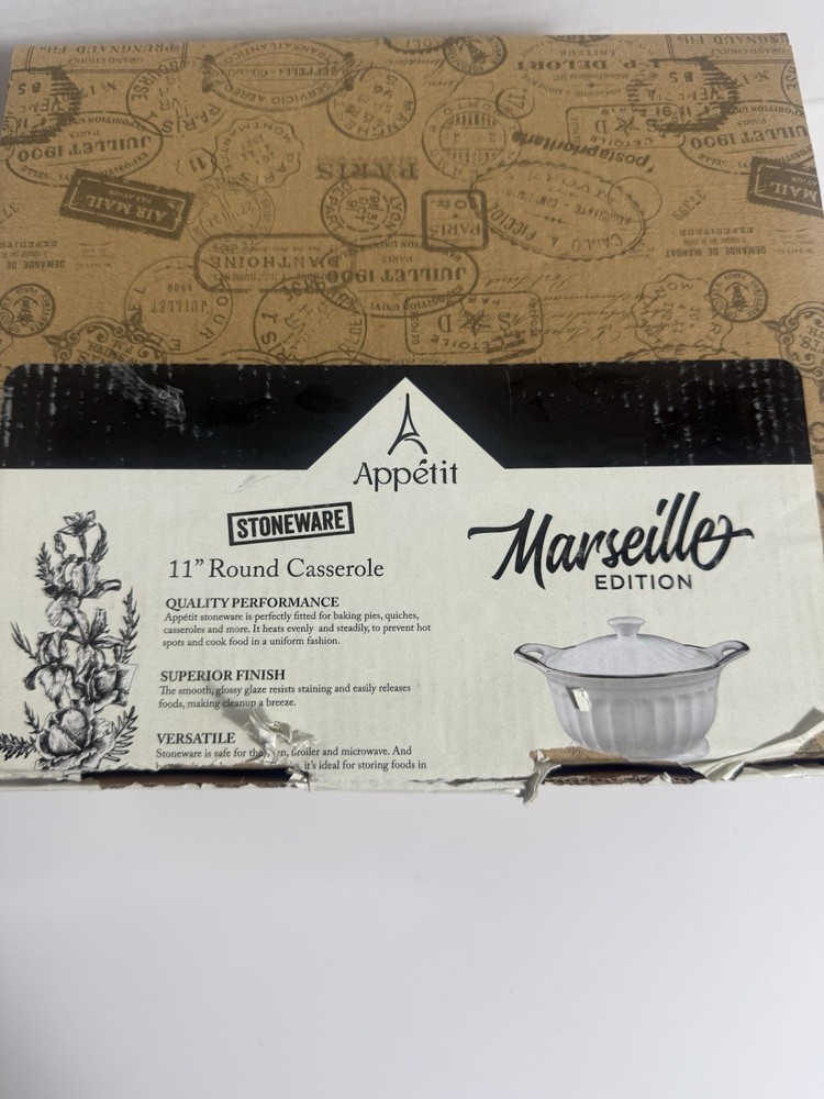 14” Stoneware Oval Casserole Marseillo Edition