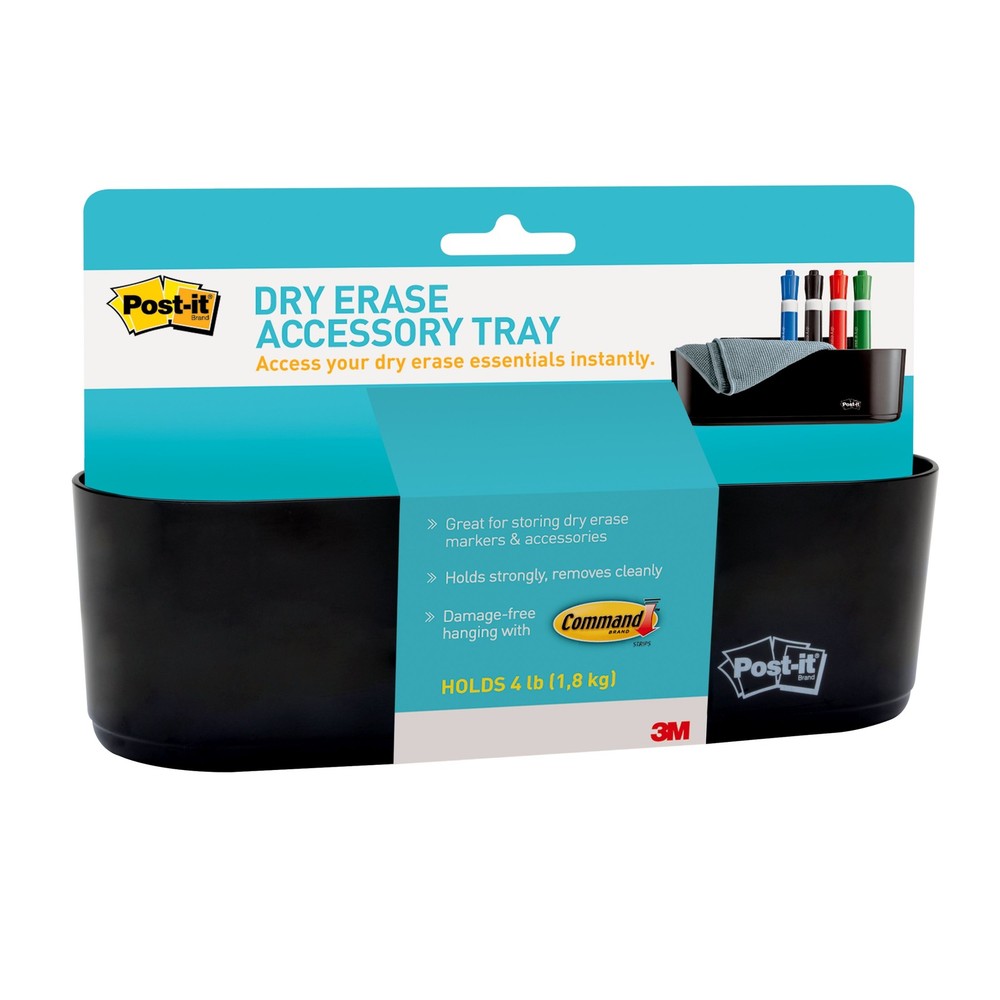 Post-it Dry-Erase Accessory Tray: tray (Black)