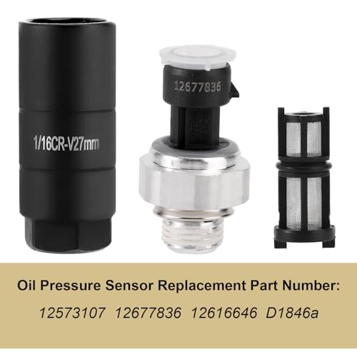 Engine Oil Pressure Sensor & Socket, Oil Pressure Sending Unit Switch Kit for
