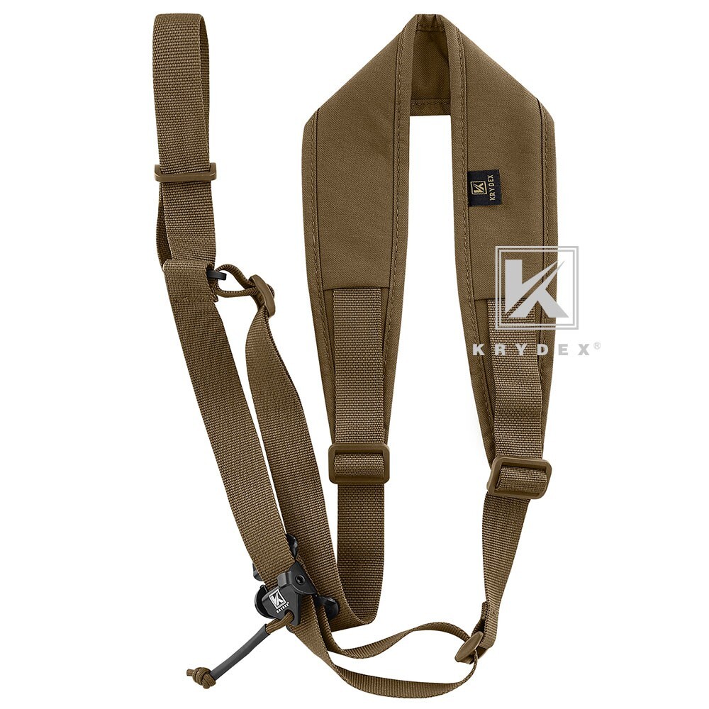 KRYDEX Tactical Sling Strap Modular Slingster Single Point Quick Adjust Coyote
