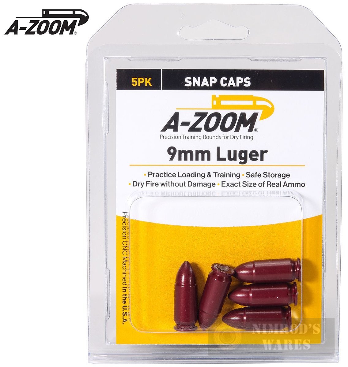 A-Zoom SNAP CAPS 9mm Pistol 5-Pk Metal 15116 FAST SHIP