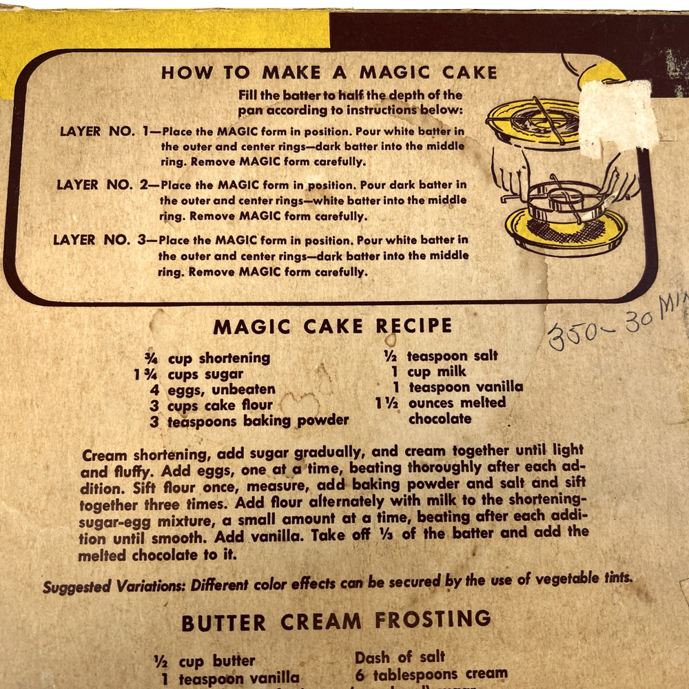Vintage Ecko Ovenex Magic Cake Pan Set Checkerboard Cake Design 4 pc Set 777