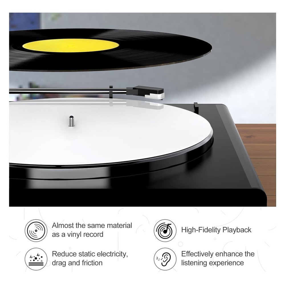 Turntable Mat Reduce Static Dust Noise Replacement Acrylic Record Platter BEA