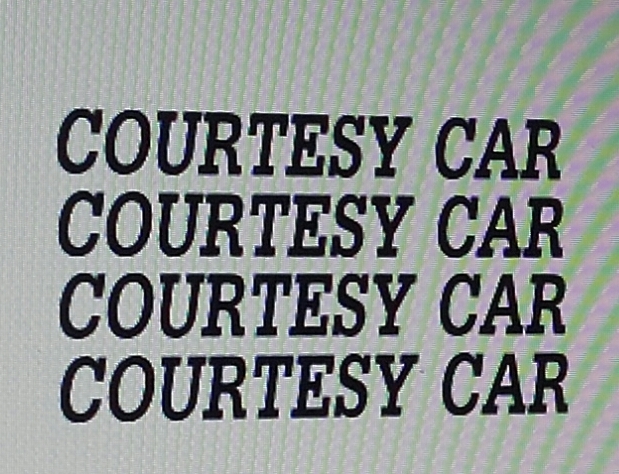 Courtesy Car STICKERS