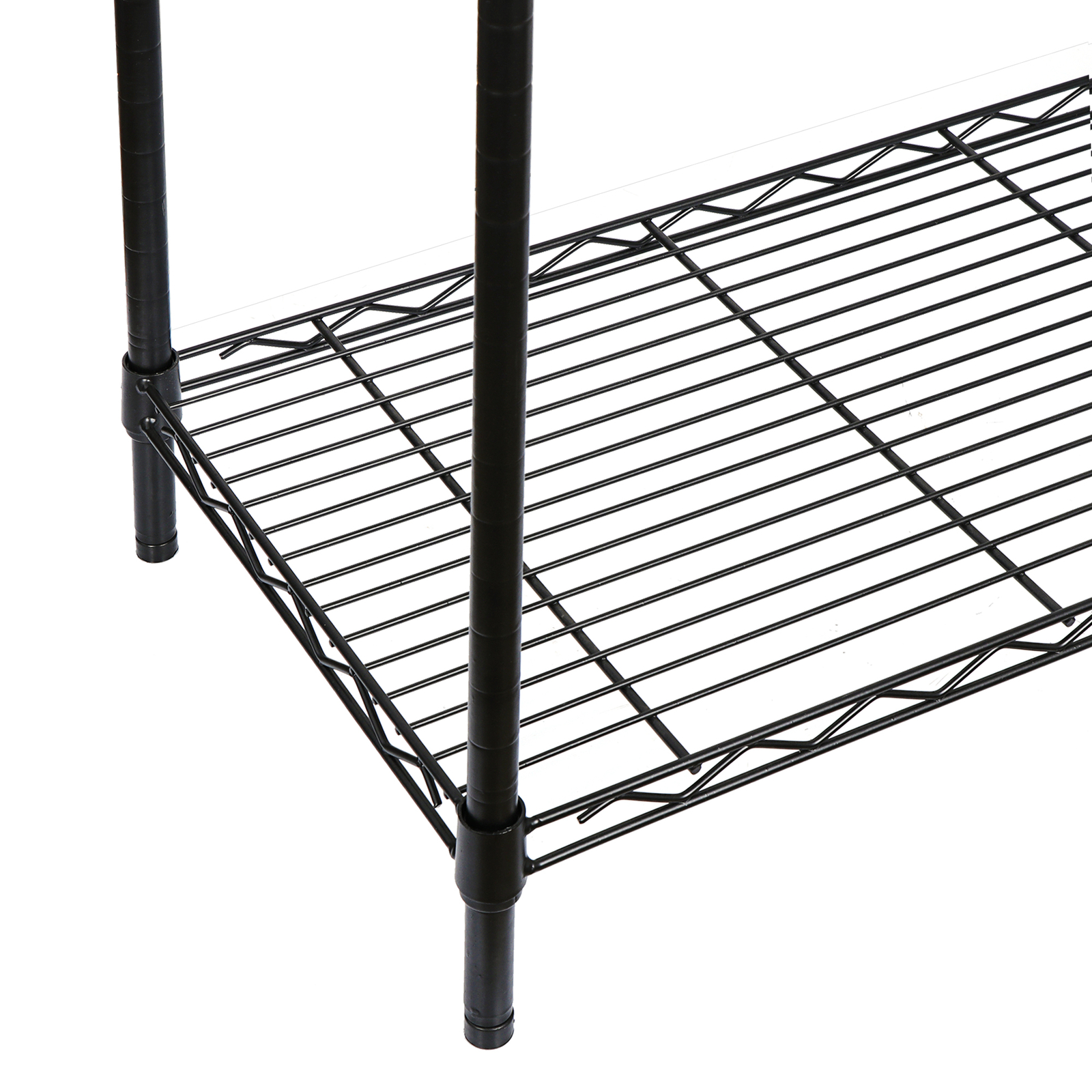 4-Tier Wire Shelving Rack Shelf Household Kitchen Storage Metal Shelf Organizer