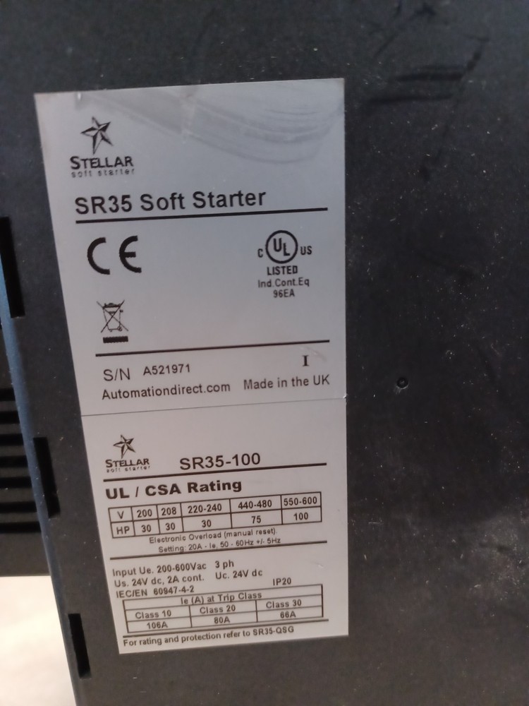 SR35-100 Stellar SR35 series basic soft starter, 100A, 110-240