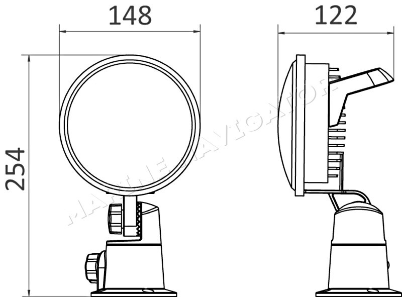 OSCULATI Moonlight LED high-beam light 12/24 V