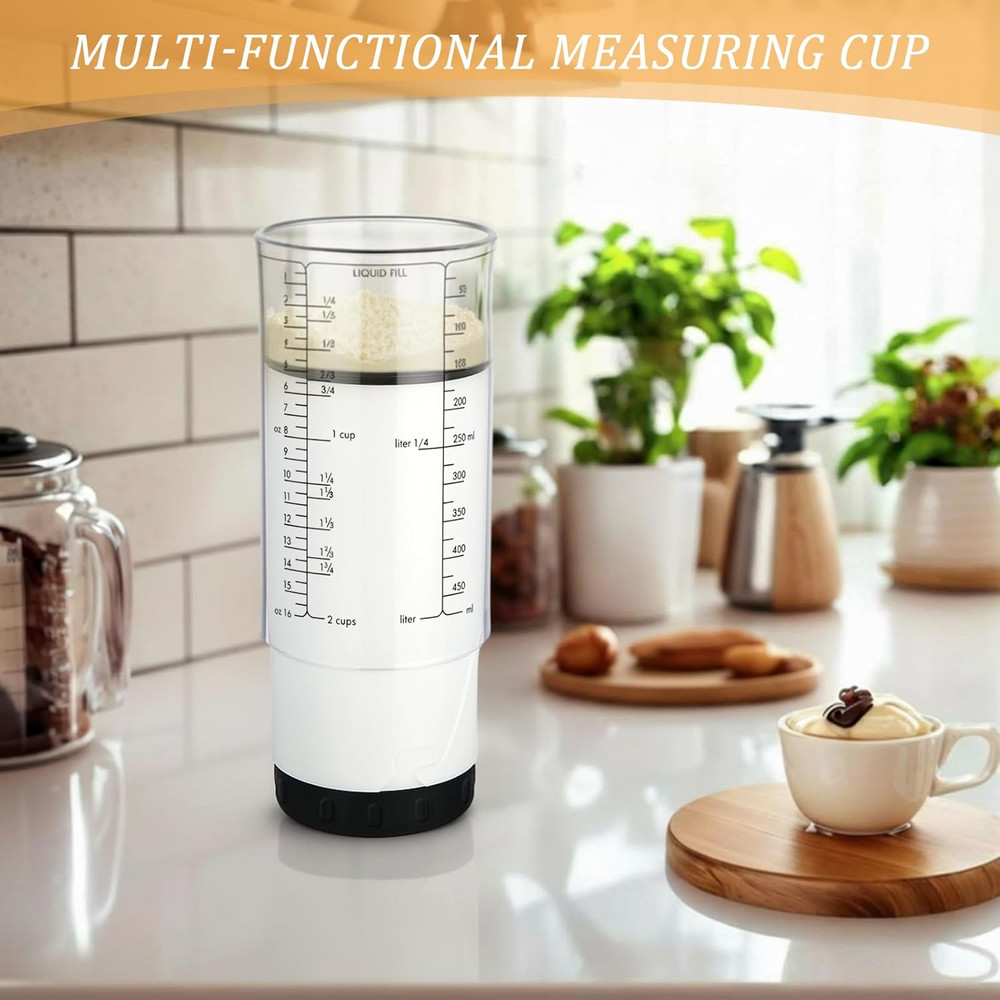 6 Pcs Adjustable Measuring Cup Set Include 2 Cup Measuring Cups 5 Pcs Measuring