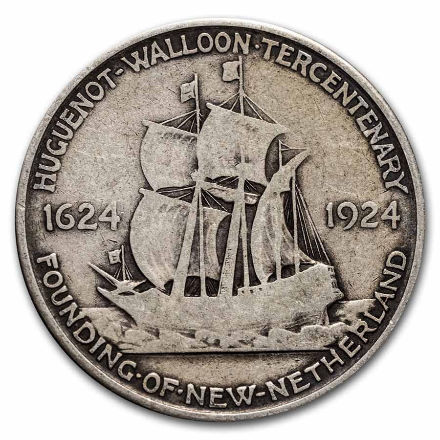 1924 Huguenot-Walloon Tercentenary Half VF