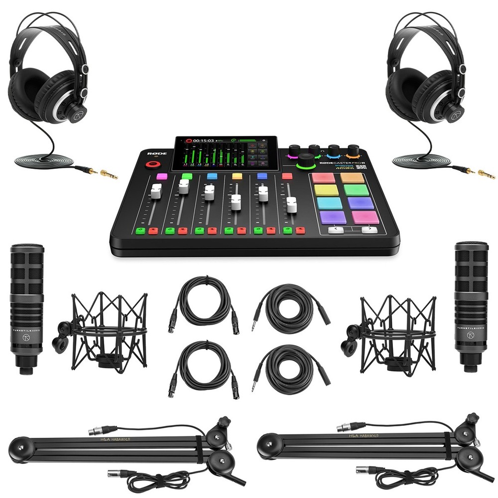 Rode RODECaster Pro II Production Studio Console, Bundle with 2x Turnstile Audio