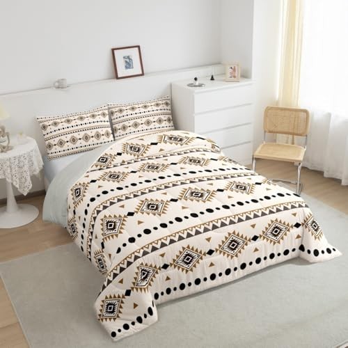 Bohemian Aztec Comforter Set Size, Western Decor Bedding Set Queen Multi 26