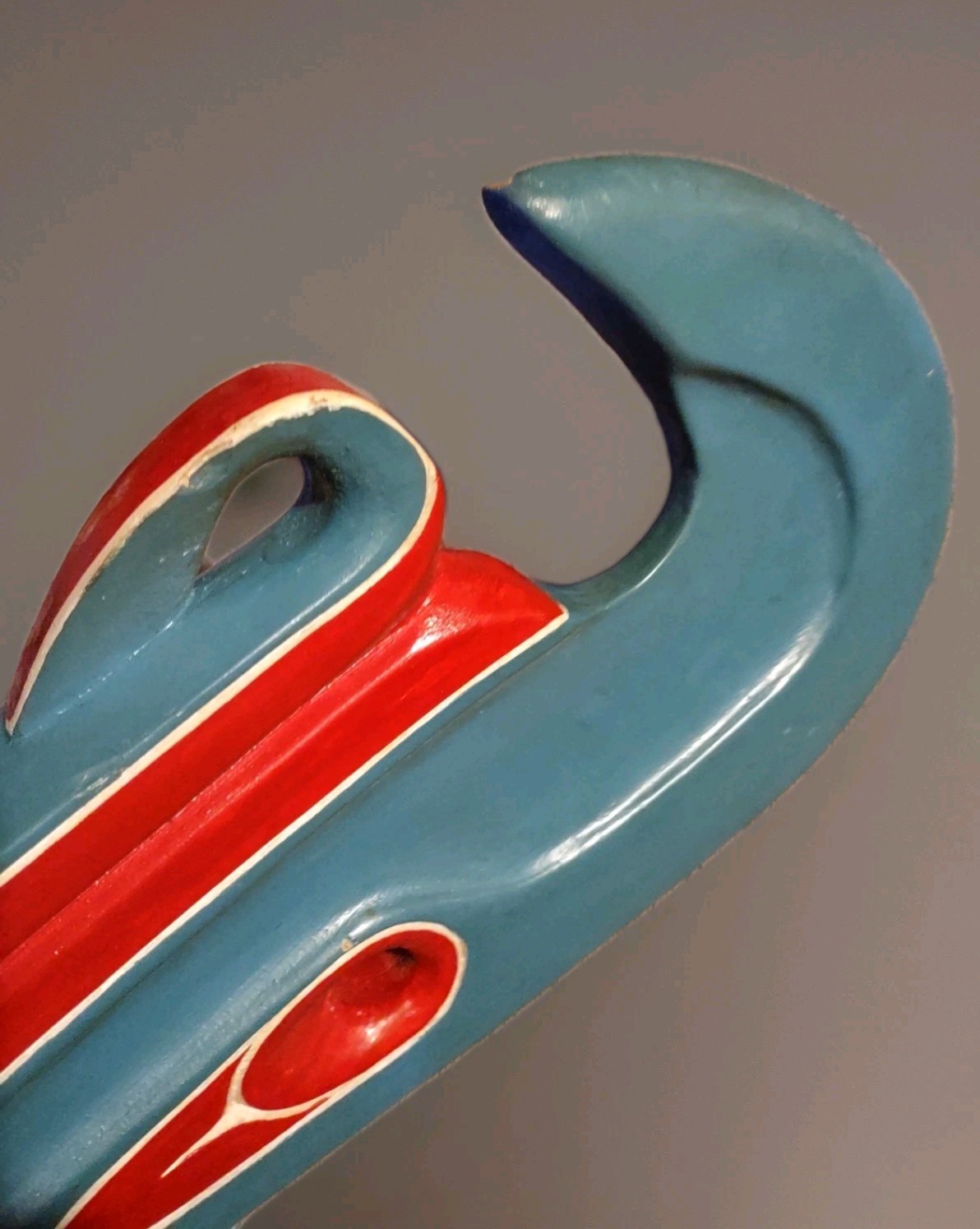 Northwest Coast Mask Kwakiutl Hamatsa Crooked Beak Red Cedar Wood Carving