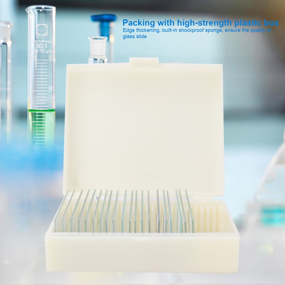 20pcs Microbiological Bacterial Specimens Biology Microscope Slices Lab Spec
