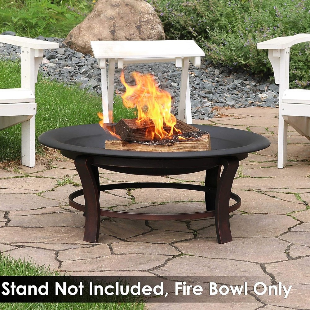 Outdoor Fire Pit Bowl Replacement Insert for DIY Ring or Existing Stand