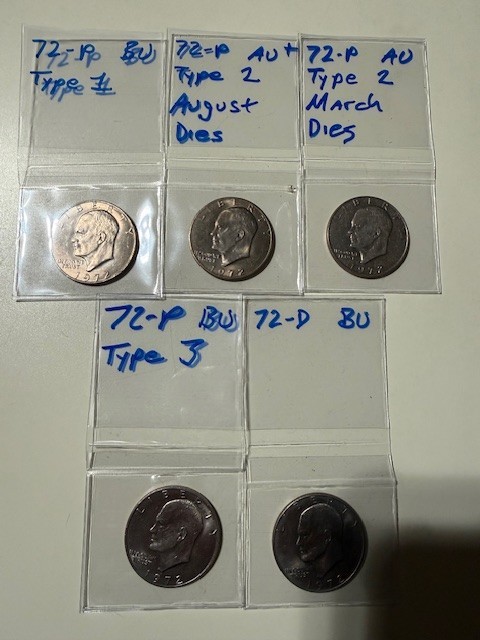Clad 1972 Ike $ set