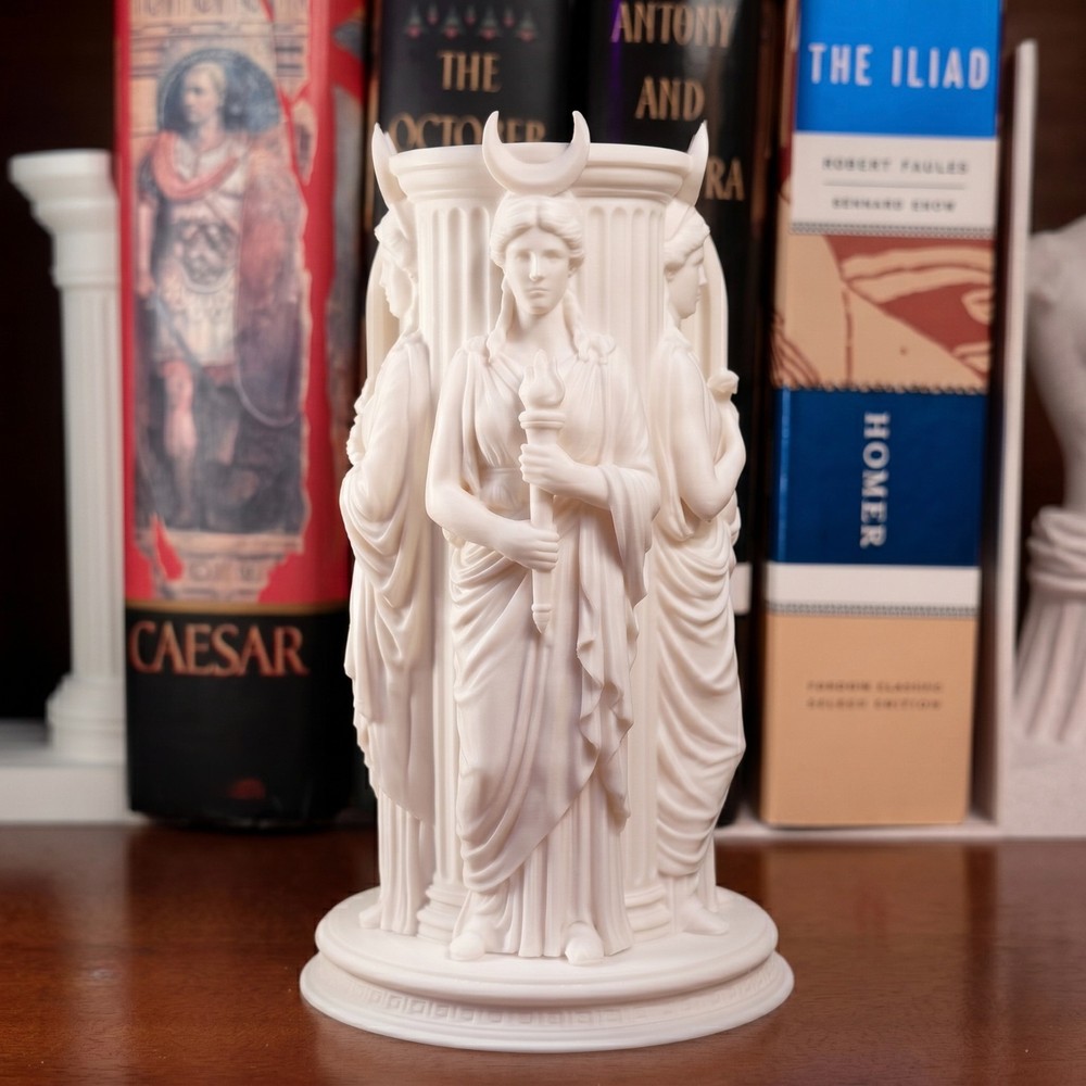 Hecate Statue Devotional Altar Tool | Wall Hanging Goddess Hekate Sculpture