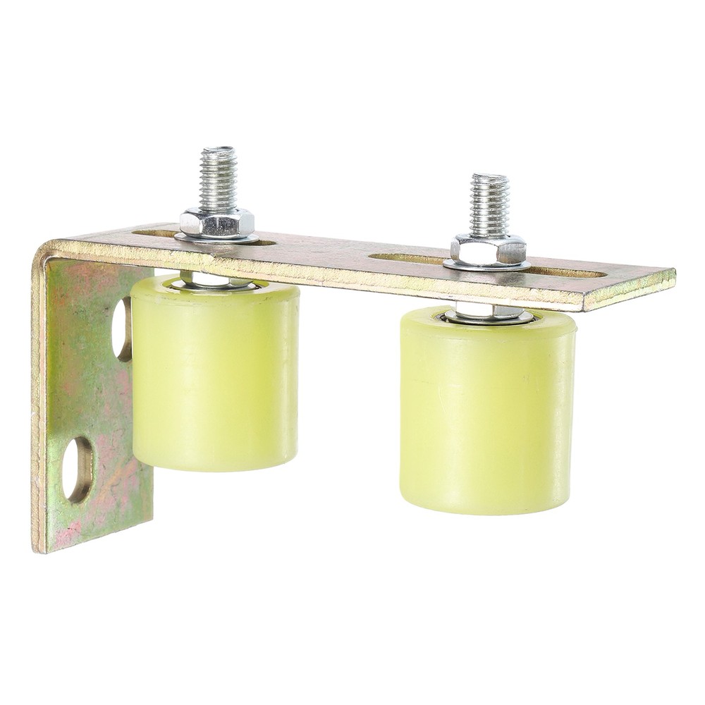 1Set Slide Gate Guide Roller, 1-9/16" Gate Support Roller with Bracket, Yellow