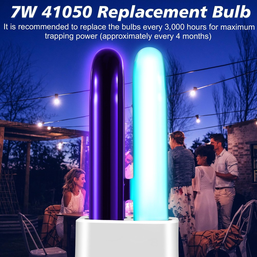 2pcs Bug Zapper Replacement UV Bulbs 41050 Compatible With Dynatrap DT1050
