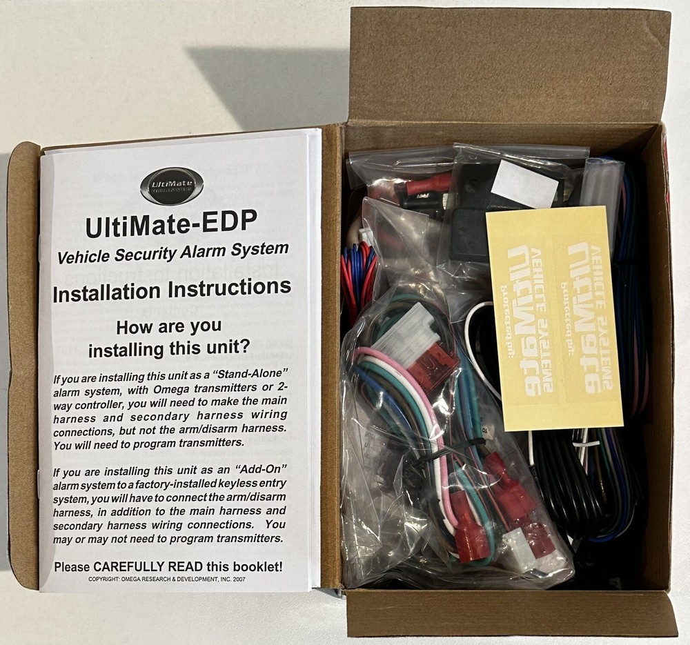 Omega Ultimate EDP - Add On Vehicle Keyless Entry & Security Alarm System