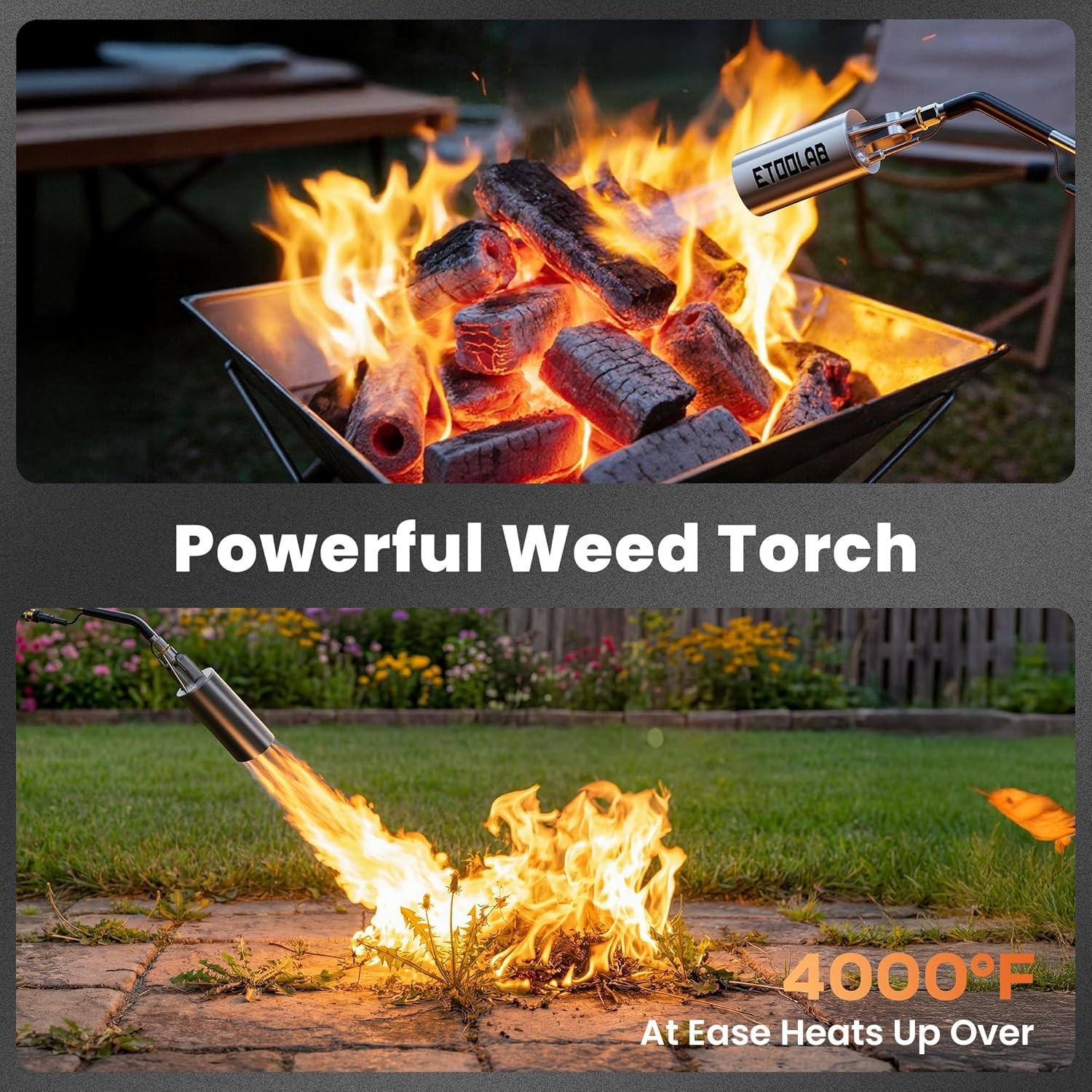 Propane Torch Weed Burner Kit Heavy Duty Self Igniter for Weeding BBQ Snow Melt