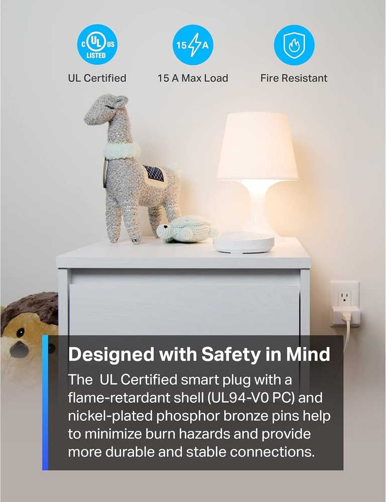 Smart Plug Mini 15A, Smart Home Wi-Fi Plug, Super Easy Setup, Compatible with Al
