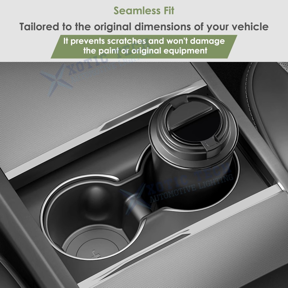 Center Console Dual Water Cup Holder Insert For Tesla Refresh Model 3 Model Y