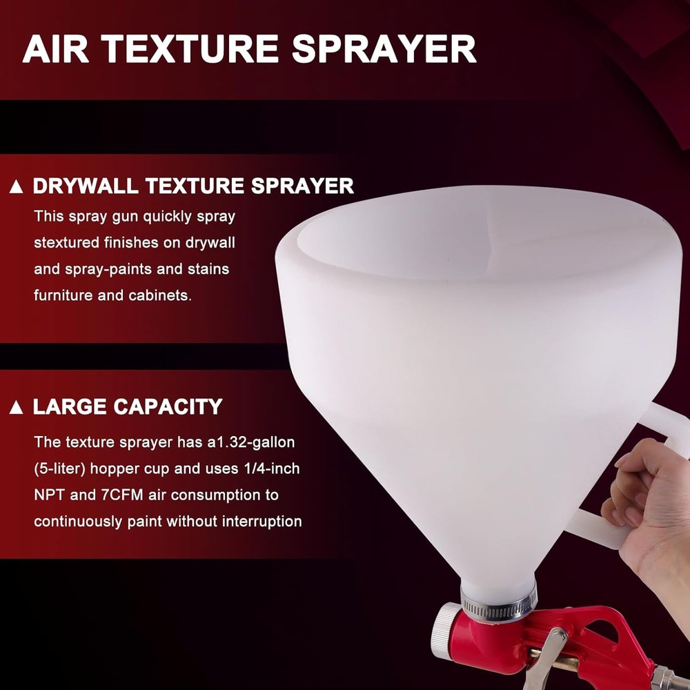 Gypsum board texture spray machine, with three nozzles