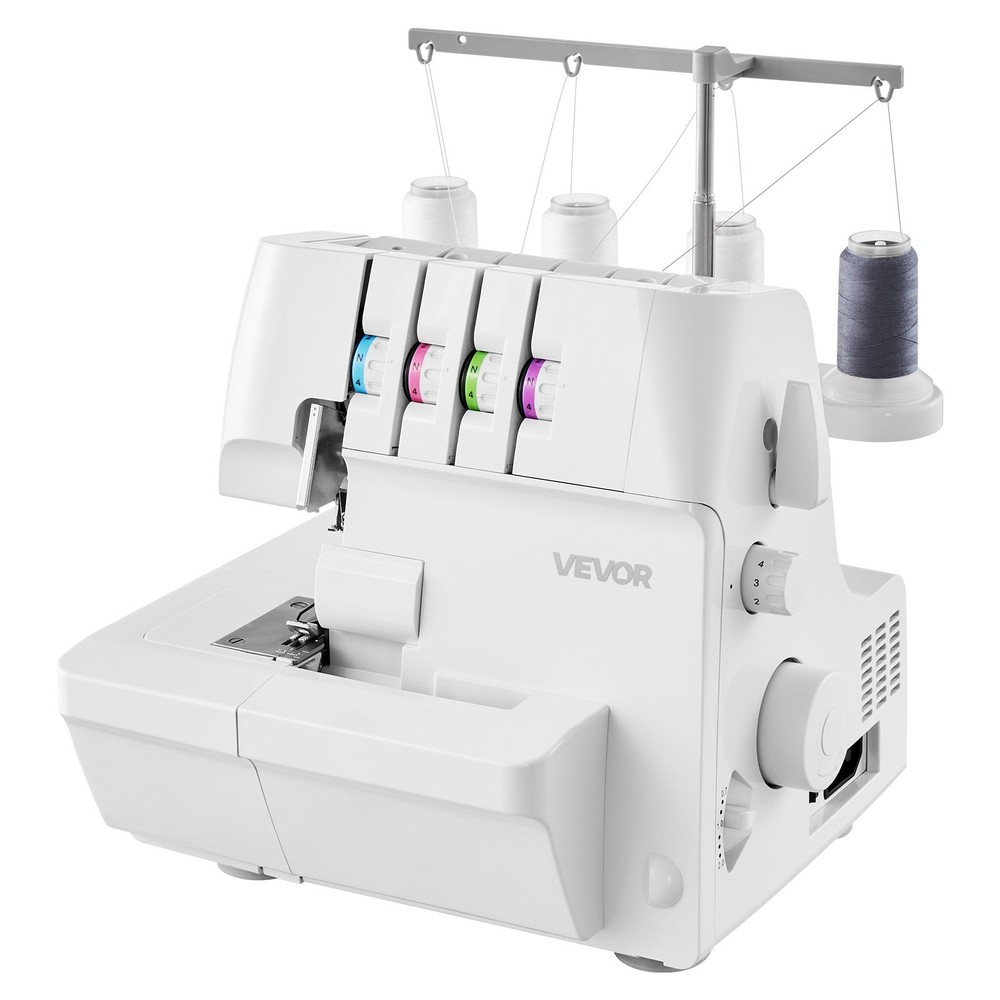 VEVOR Serger Sewing Machine Overlock Machine 1250 SPM 2-3-4 Thread Capability