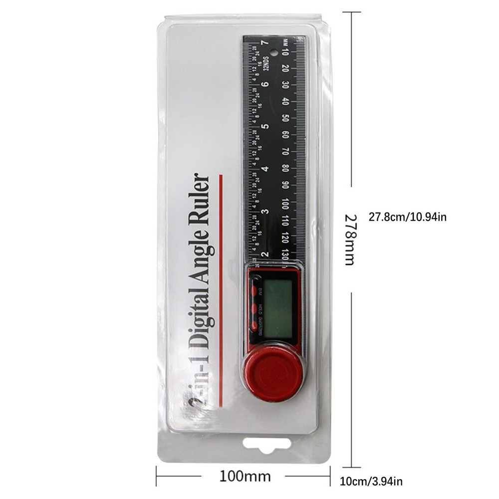 LCD Digital Display 200mm 0-360° Angle Finder Ruler Protractor Measure Meter d