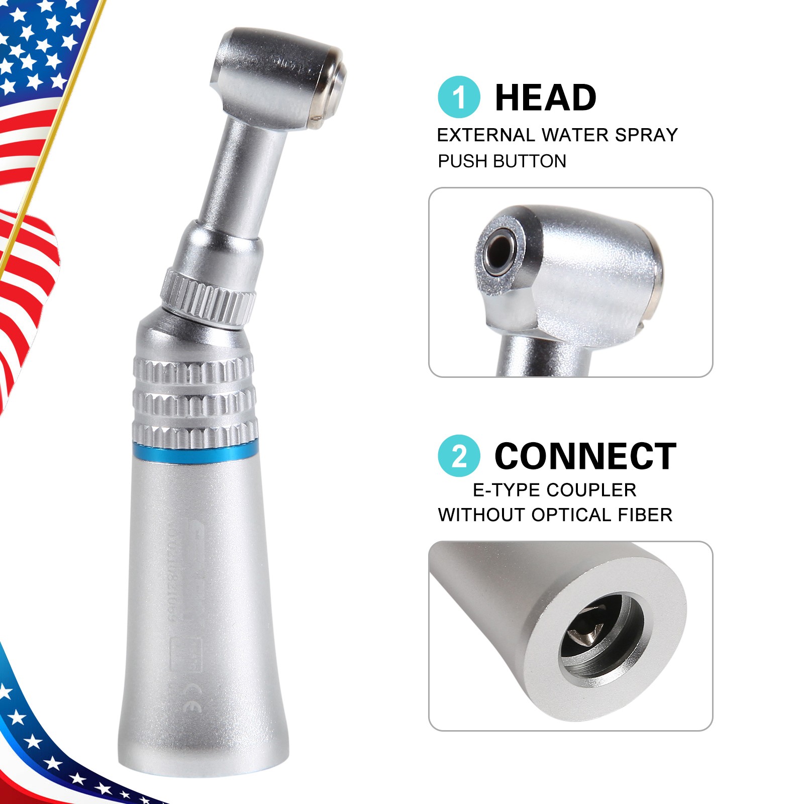 Estilo NSK Dental Contra Angulo Baja Velocidad Pieza de Mano 4Hole Micromotor