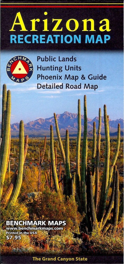 Arizona Recreation Map, by Benchmark Map (folded)