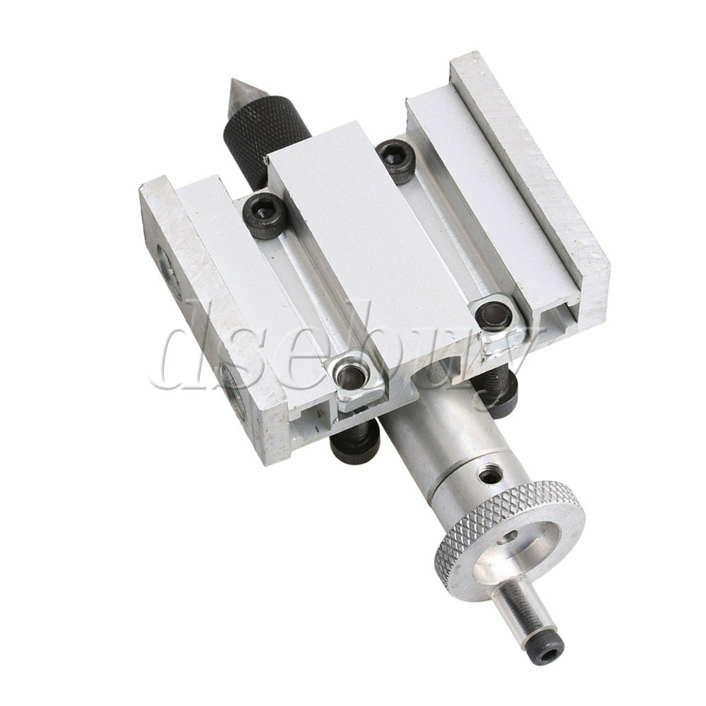 Silver Metal Micro Lathe Machines Adjustable Tailstock Punching Tool